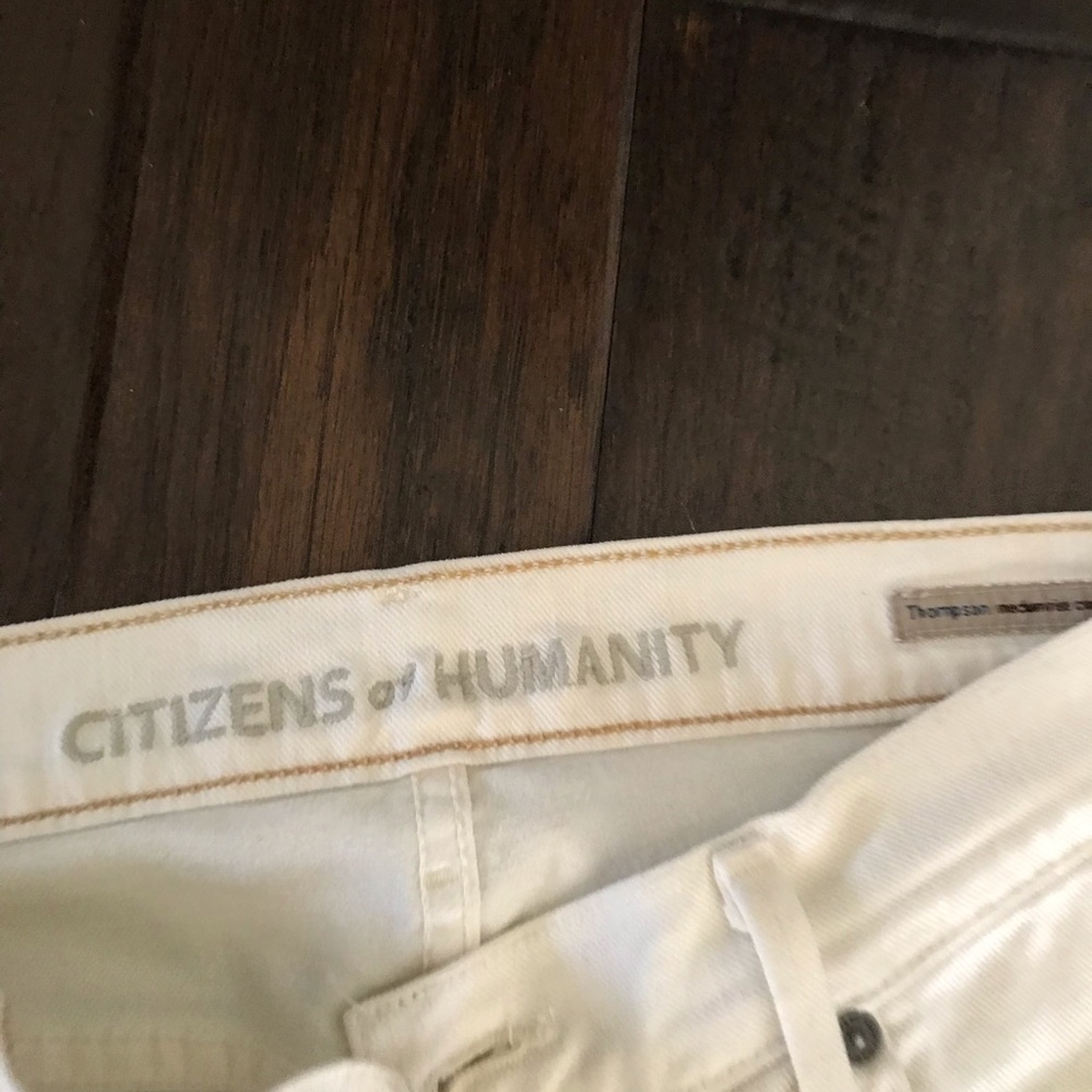 Citizens of Humanity cream color midrise jeans